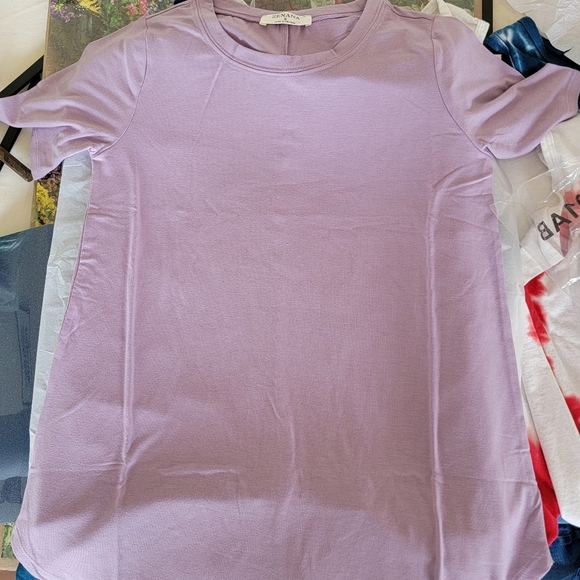 NWT Zenana scoop neck lavender short sleeve tshirt super soft size S - Picture 6 of 7